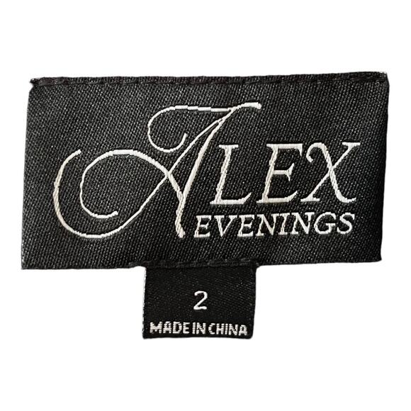 Alex Evenings dress purple short ruched sheath faux wrap size 2 - Picture 5 of 6